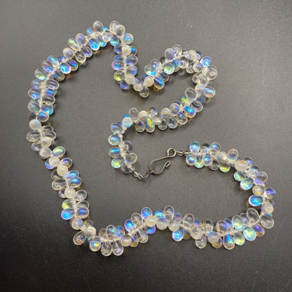 Translucent AB Drop Glass Beads Necklace - Picture 10 of 10